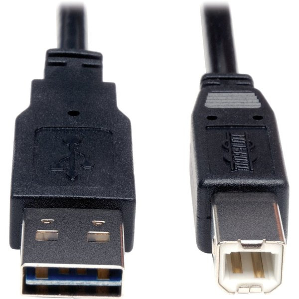 Reversible USB Cable, Black, 6 ft.
