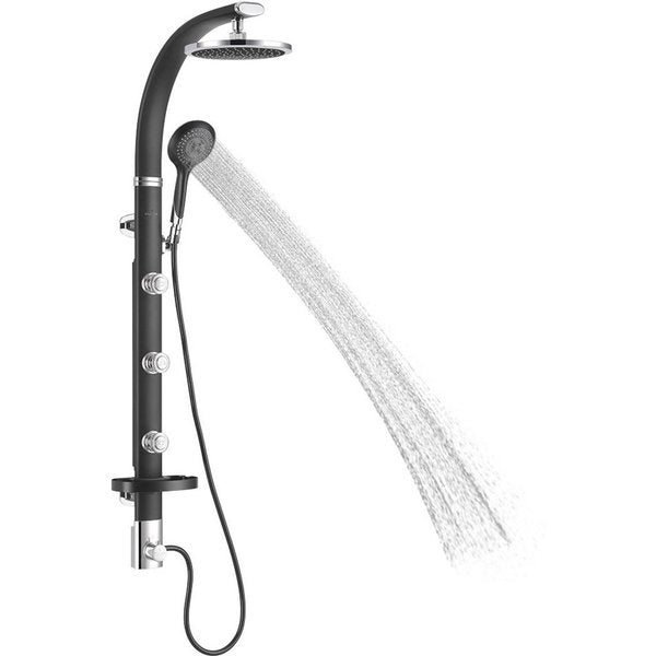 Shower System, Black, Wall