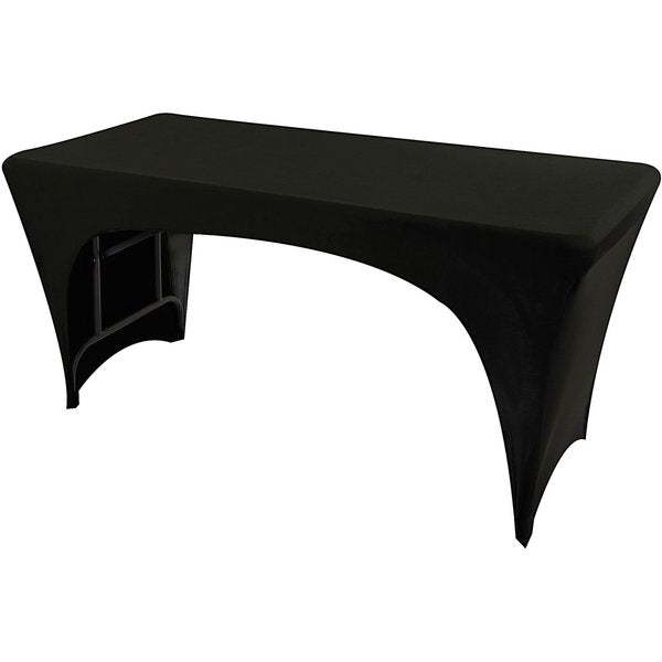 Stretch Fitted Table Cover, Black
