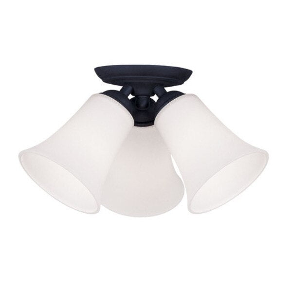 Ridgedale 3 Light Black Ceiling Mount