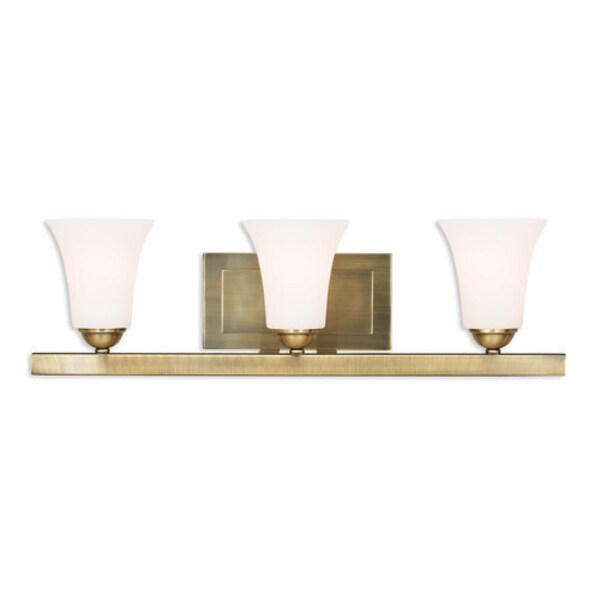 Ridgedale 3 Light Antique Brass Bath Van