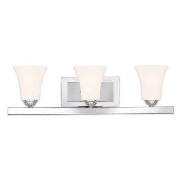 Ridgedale 3 Light Polished Chrome Bath Vanity