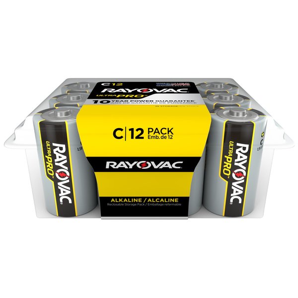 UltraPro C Alkaline Battery, 1.5V DC, 12 Pack