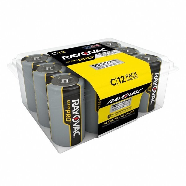 UltraPro C Alkaline Battery, 1.5V DC, 12 Pack