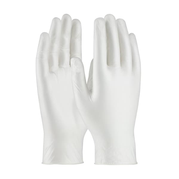 Disposable Gloves, Vinyl, Powder Free, White, S, 100 PK