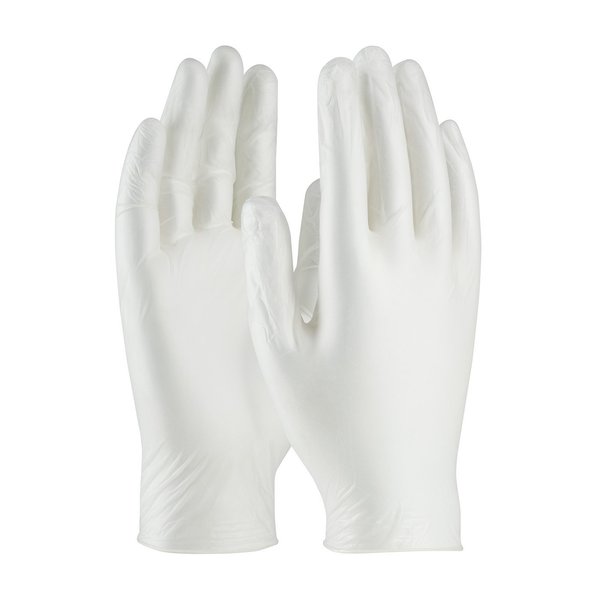 Disposable Gloves, Vinyl, Powder Free, White, M, 100 PK