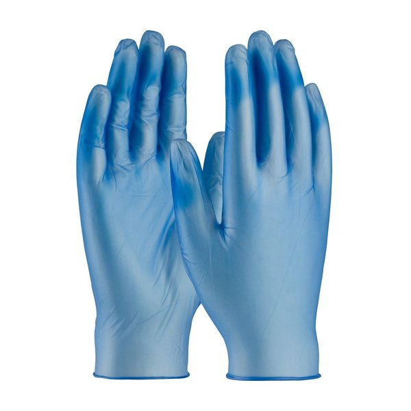 Disposable Gloves, Vinyl, Powder Free, Blue, XL