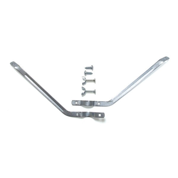 Heavy Duty Steel Handle Broom Brace, Silver, PK 12