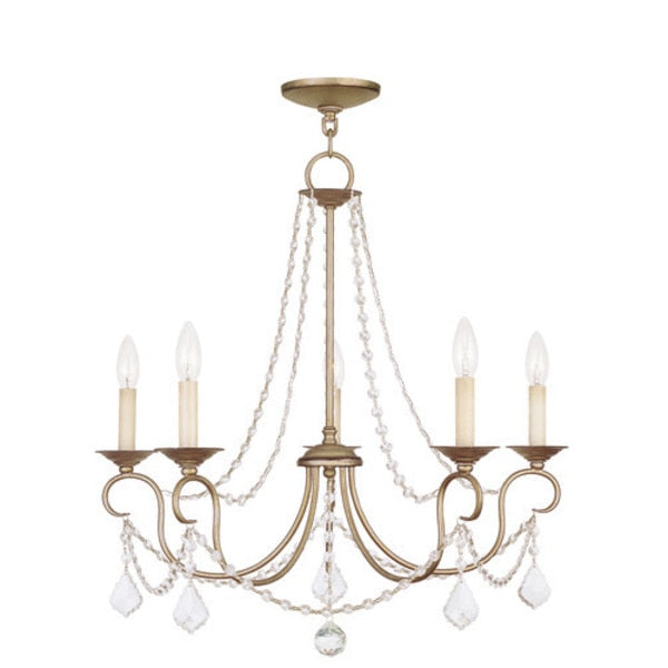 Pennington 5 Light Hand Painted Antique
