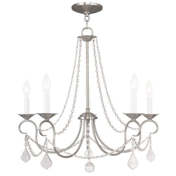 Pennington 5 Light Brushed Nickel Chande