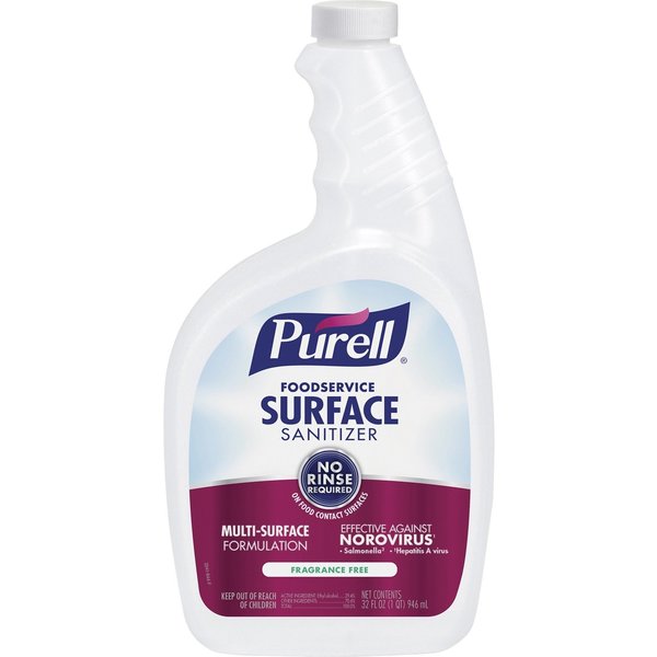 Foodservice Surface Sanitizer, 32oz. Trigger Spray Bottle, PK6
