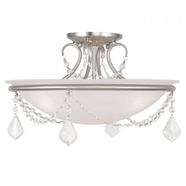 Chesterfield/Pennington 3 Light Brushed Nickel Ceiling Mount
