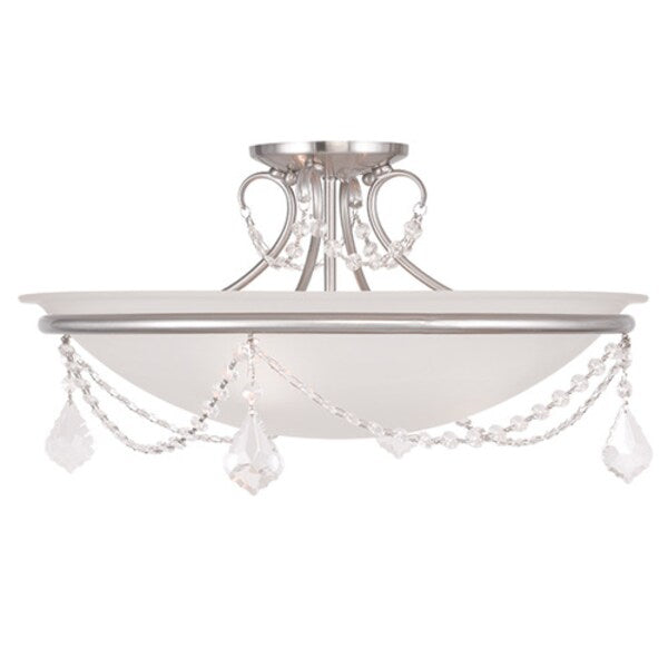 Chesterfield/Pennington 3 Light Brushed Nickel Ceiling Mount