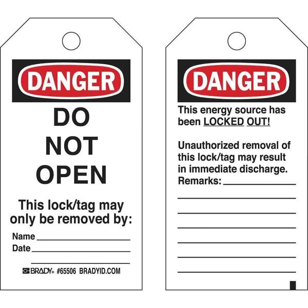 Danger Tag, 5-1/2 x 3 In, Hd Polyest, PK25