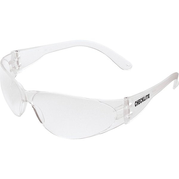 Safety Glasses, Wraparound Clear Polycarbonate Lens, Anti-Fog, Scratch-Resistant