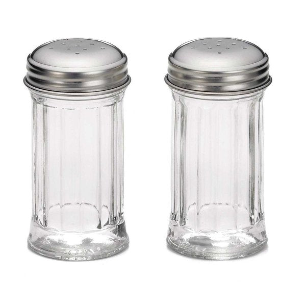 Salt/Pepper Shaker W/SS Top, 2OZ, PK12