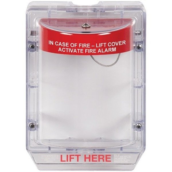 Pull Statioin Guard, Polycarbonate, Surface Mount, Clear, 5 3/16 in Depth, 6 13/16 in Width