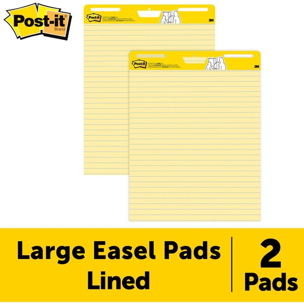 Easel Pad, 1 in. Ruled, Yellow, 25in x 30in