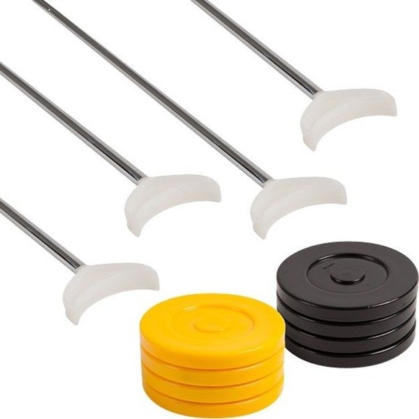 Economy Shuffleboard Set, Ct, Cues Discs