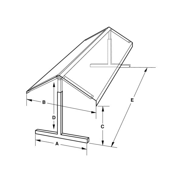 Adj. Dbl-Sided Sneeze Guard, 73-1/4