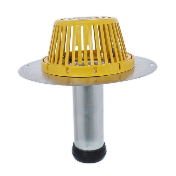 Aluminum Reroof Drain, Aluminum Dome, Rubber Seal, Fits 2