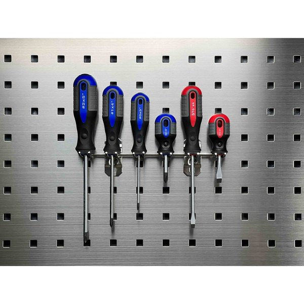8-1/8 In. W Stainless Steel Multi-Prong Tool Holder for Stainless Steel LocBoard