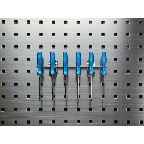8-1/8 In. W Stainless Steel Multi-Prong Tool Holder for Stainless Steel LocBoard