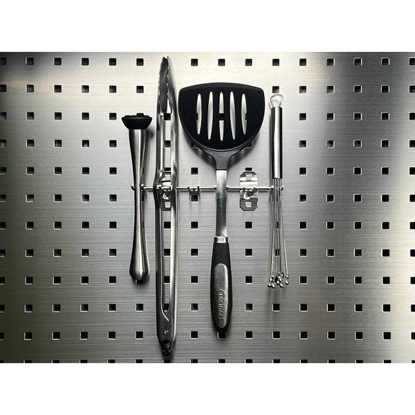 8-1/8 In. W Stainless Steel Multi-Prong Tool Holder for Stainless Steel LocBoard