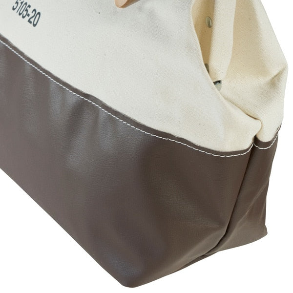 Wide-Mouth Tool Bag, #8 Canvas, 1 Pockets, natural, 15