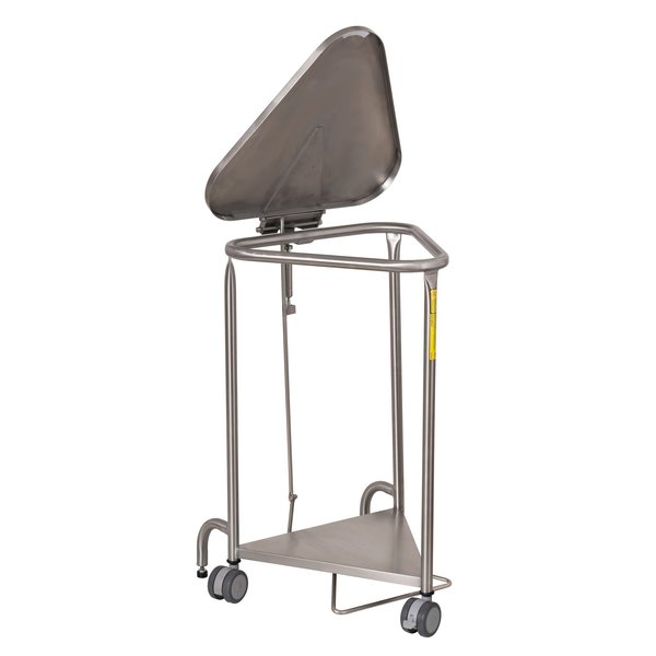 Deluxe Triangular Hamper with Quiet Closure Lid, Stainless Steel