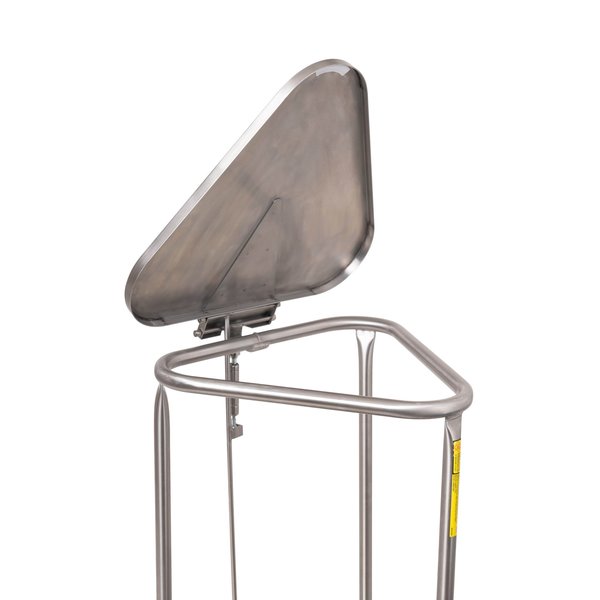 Deluxe Triangular Hamper with Quiet Closure Lid, Stainless Steel