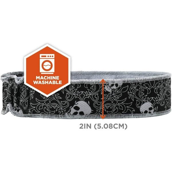 Bandana, Black/White, Skulls