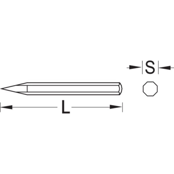 Point Chisel, 300 x 16mm