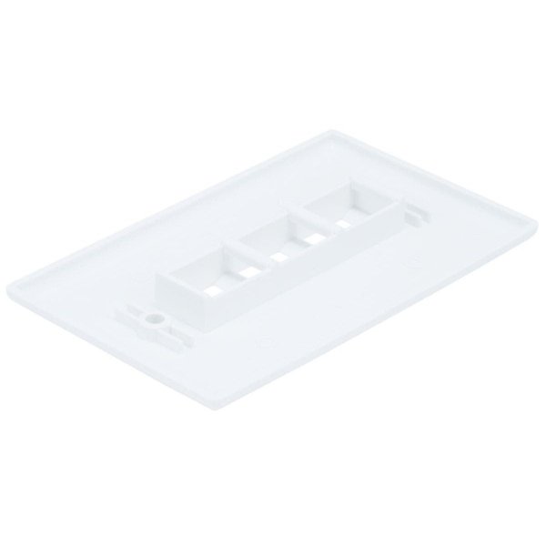 WallPlate, Blank, 3 Hole, White