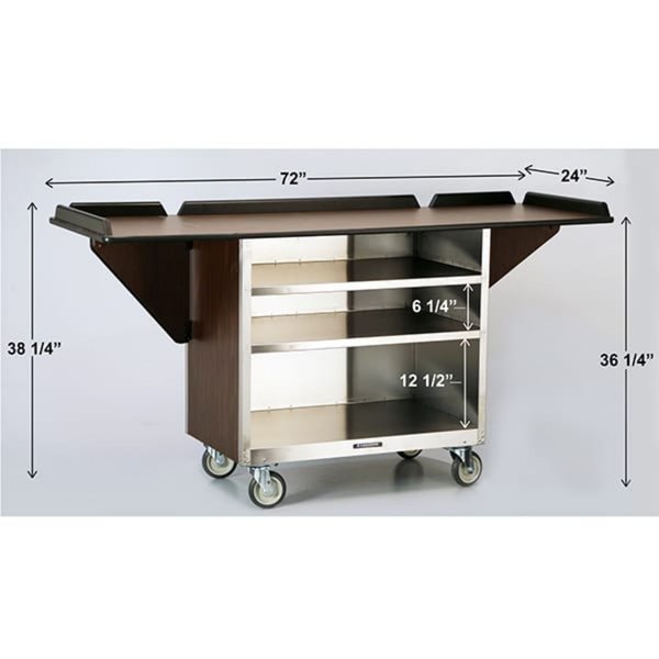 Beverage Service Cart w/Drop Leaves; 22-1/2