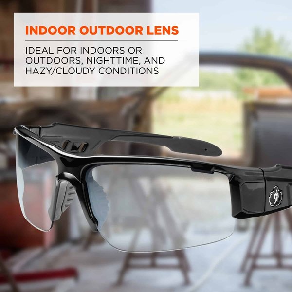 Safety Glasses, Traditional I/O PC Decenter Lens, Scratch-Resistant