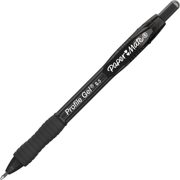 Profile Gel Pen, 0.5mm, Black, PK36