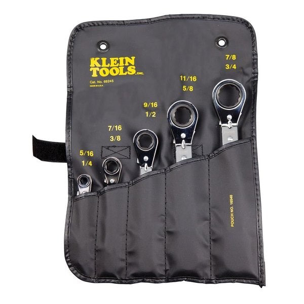 Reversible Ratcheting Box Wrench Set, 5-Piece