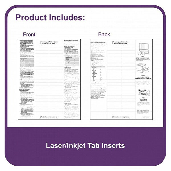 Sheet Protector Set, 8 Tab, Multicolor, PK8