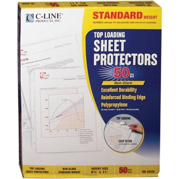 Sheet Protector, Nonglare, PK50