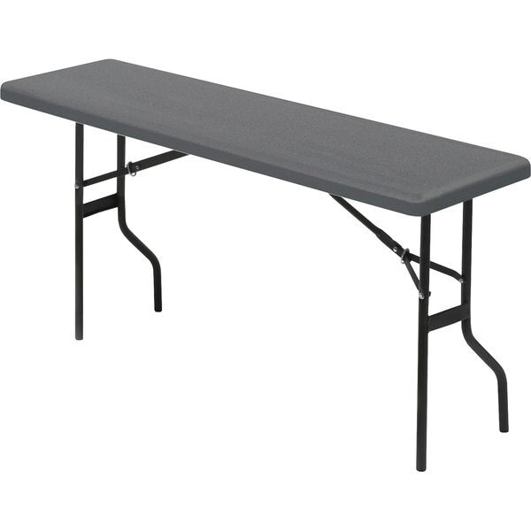 Rectangle IndestrucTableÃÂ® Classic Folding Table, Charcoal - 18
