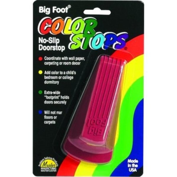 Door Wedge, Vulcanized Rubber, Red, 1-1/4