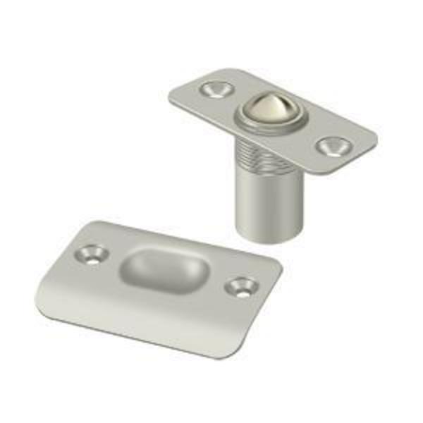 Ball Catch, Round Corners Satin Nickel