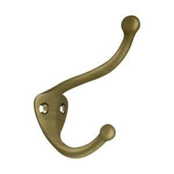 Coat & Hat Hook Antique Brass
