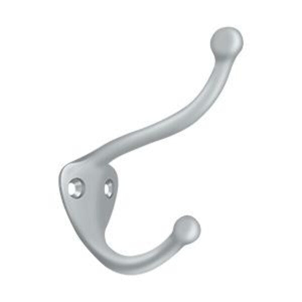 Coat & Hat Hook Satin Chrome