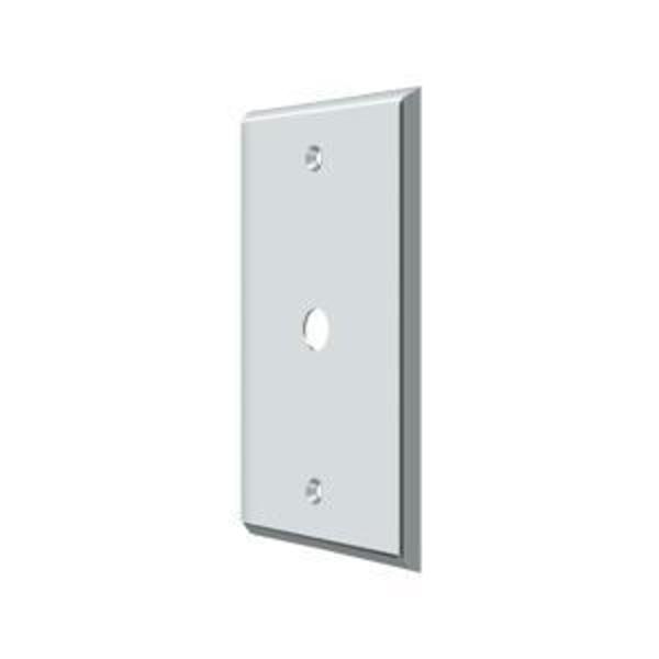 Cable Cover Switch Plate, Number of Gangs: 1 Solid Brass, Polished Chrome Plated Finish