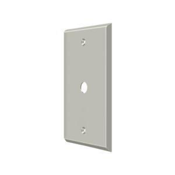 Cable Cover Switch Plate, Number of Gangs: 1 Solid Brass, Brushed Nickel Finish