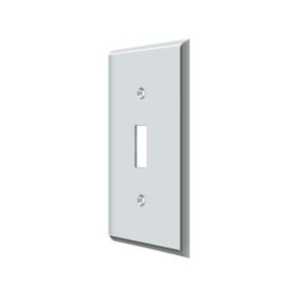 Single Standard Switch Plate, Number of Gangs: 1 Solid Brass, Polished Chrome Plated Finish