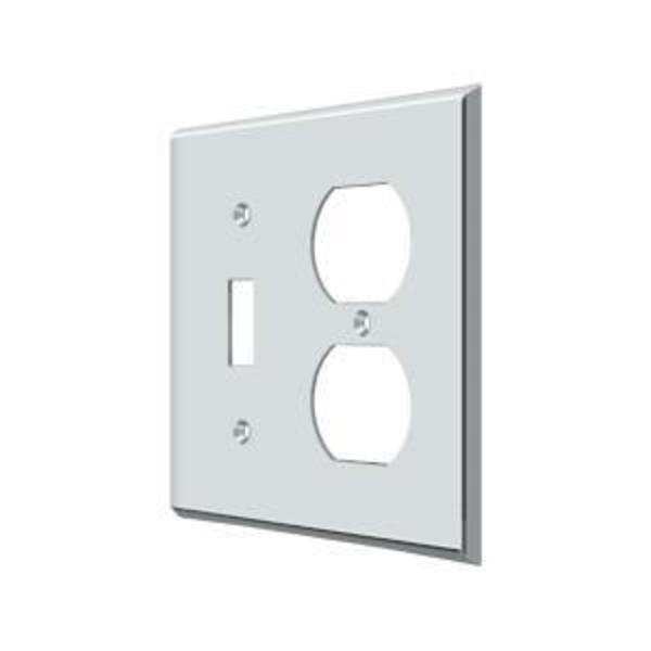 Single Switch/Double Outlet Switch Plate, Number of Gangs: 2 Solid Brass