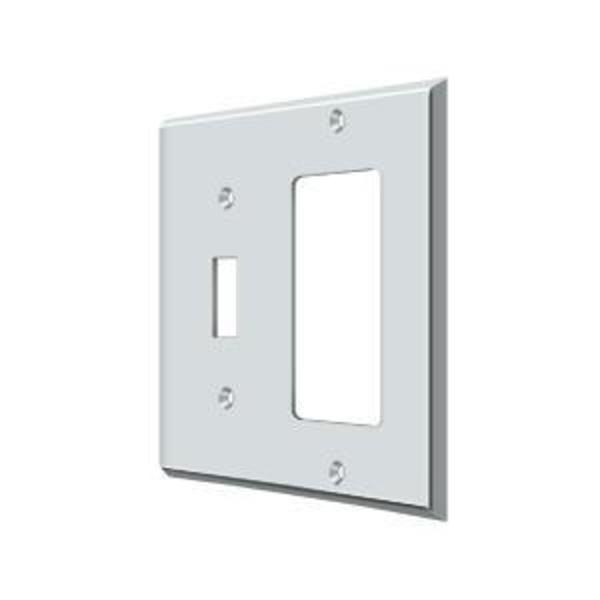 Single Switch/Single Rocker Switch Plate, Number of Gangs: 2 Solid Brass